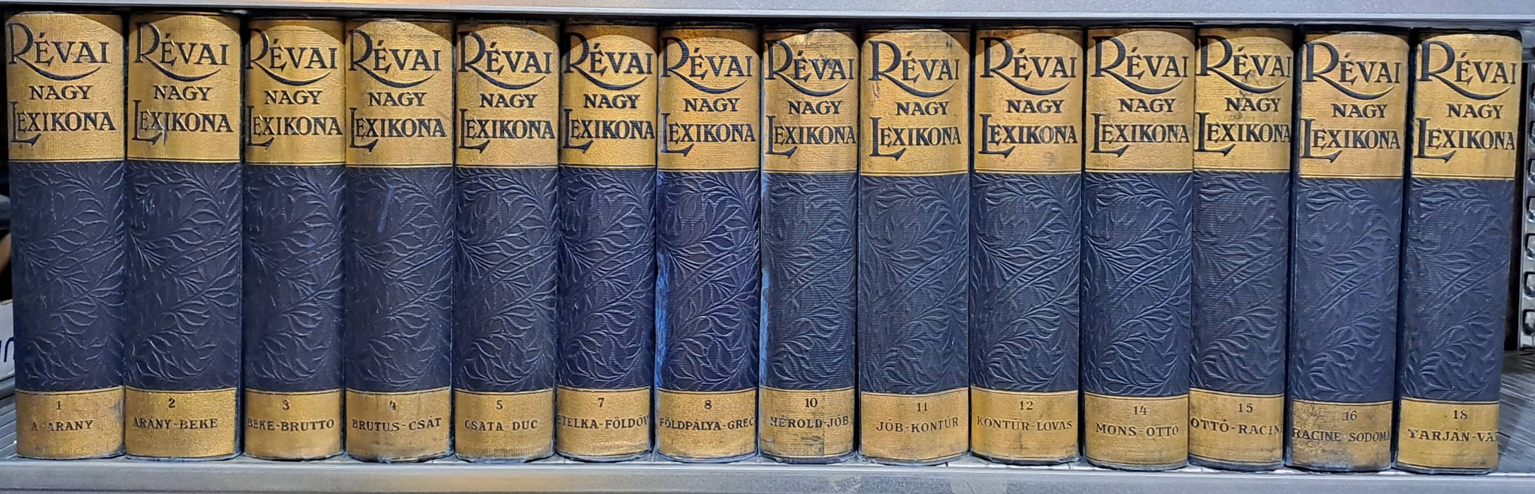 Révai nagy lexikona 1-5., 7-8., 10-12., 14-16. és 18. kötet - Az ismeretek enciklopédiája