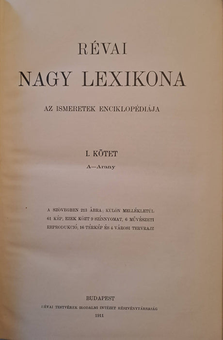Révai nagy lexikona 1-5., 7-8., 10-12., 14-16. és 18. kötet - Az ismeretek enciklopédiája