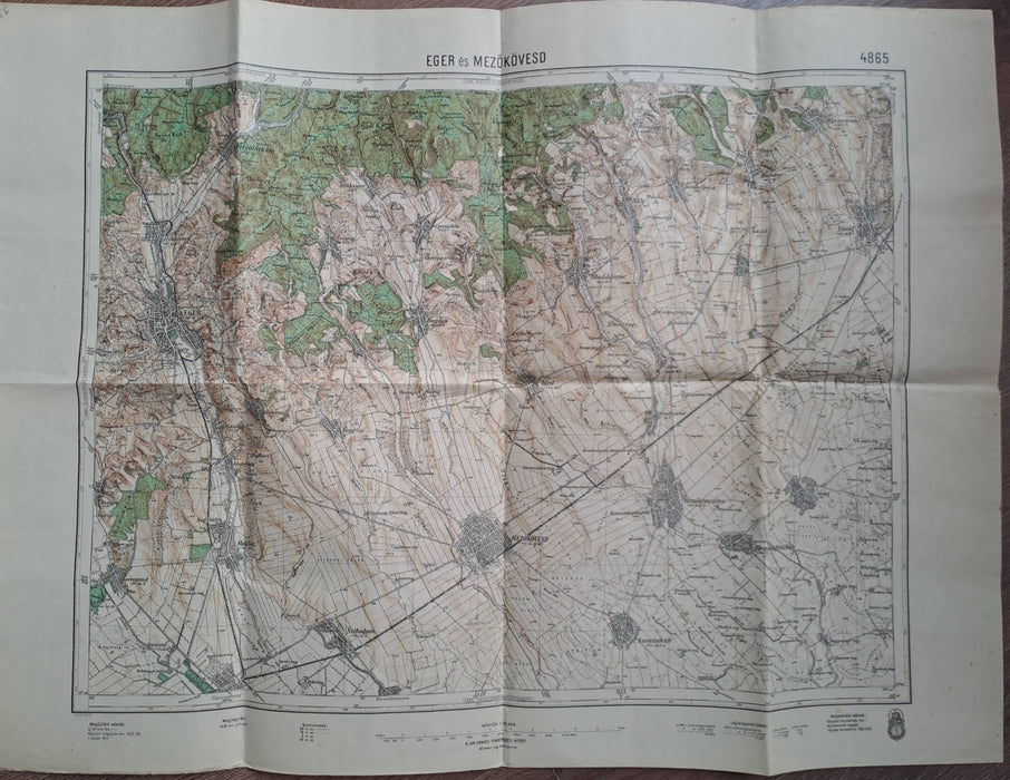 Eger és Mezőkövesd katonai térképe