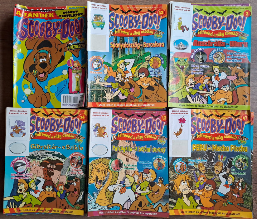 Scooby-Doo képregények és Scooby-Doo felfedezi a világ csodáit-sorozat - 111 füzet