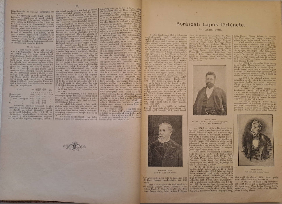 Borászati Lapok jubileumi különlenyomata / emlékkötete