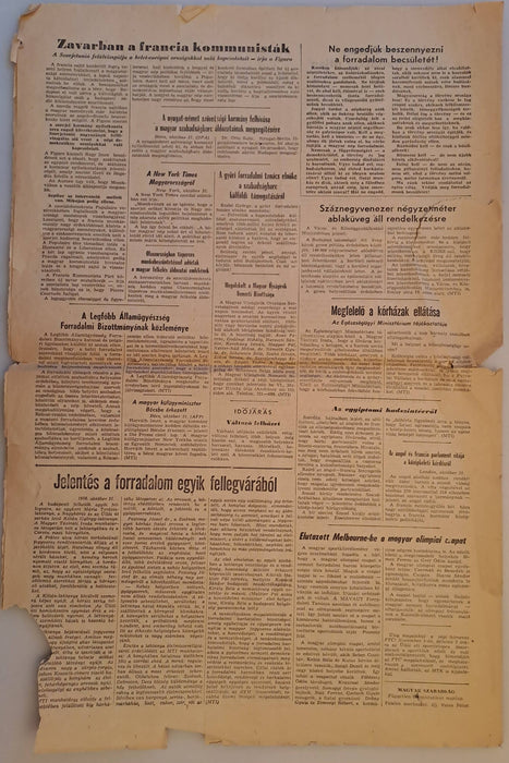 Magyar Szabadság 1956. november 1. I. évf. 2. - Egyetemi Ifjúság 1956. november 2. I. évf. 5.