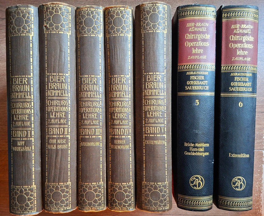 Chirurgische Operationslehre I–V. (1917) és 5-6. kötet (1957)