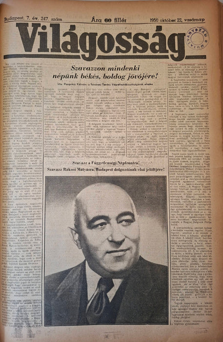 Világosság VII. évfolyam 229-301. szám 1950