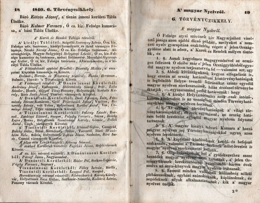 1840 - dik évi országgyűlésen alkotott törvény - czikkelyek - Oskola Antikvárium
