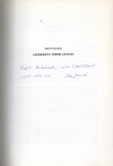 Jászberény török levelei - Latin és magyar nyelvű források a Jászság XVI-XVII. századi történetéhez