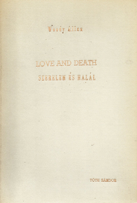 Love and Death - Szerelem és halál (Angol-magyar forgatókönyv)