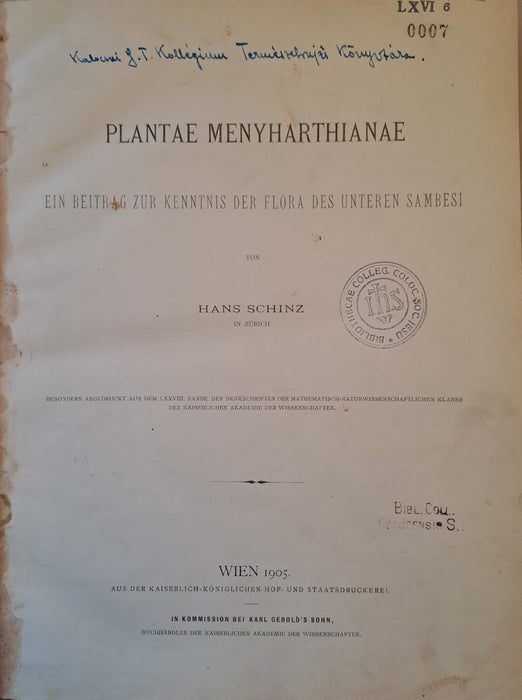 Plantae Menyharthianae