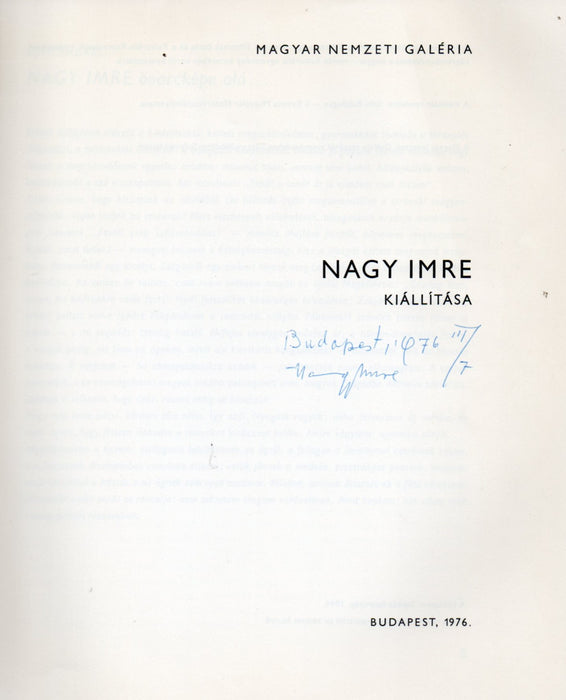 Nagy Imre kiállítása - Exposition Imre Nagy