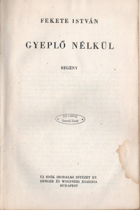 Gyeplő nélkül