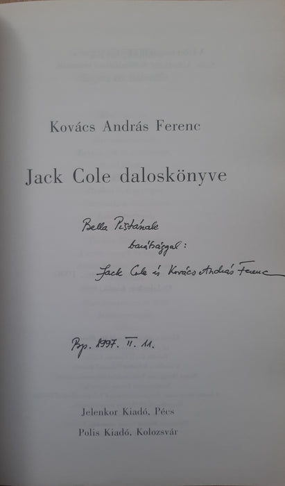 Jack Cole daloskönyve