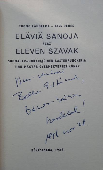 Eläviä sanoja azaz Eleven szavak