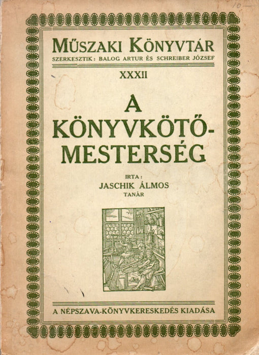 A könyvkötőmesterség