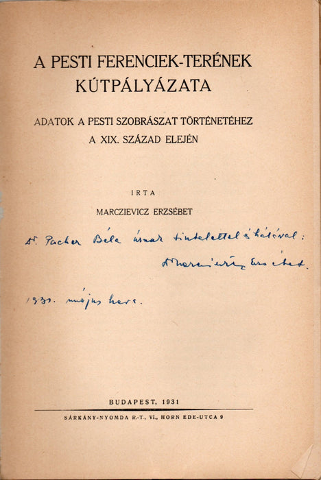 A pesti Ferenciek-terének kútpályázata