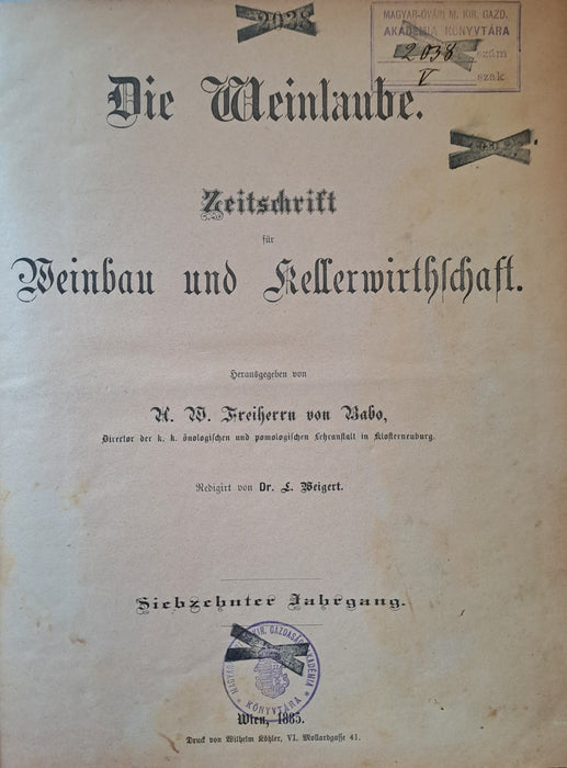 Die Weinlaube 1885