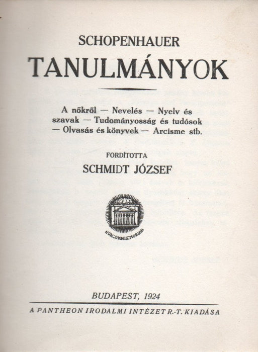 Tanulmányok I-III.