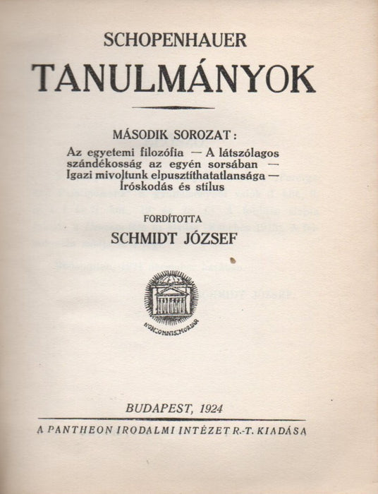 Tanulmányok I-III.