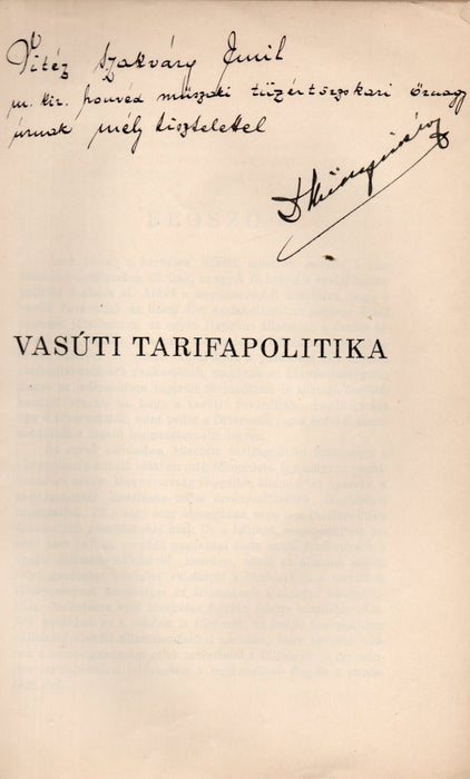 Vasúti tarifapolitika