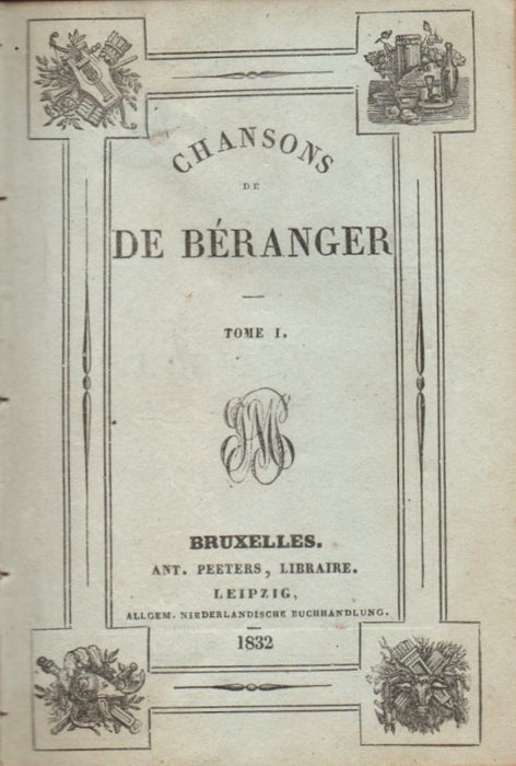 Chansons de De Béranger I-III.