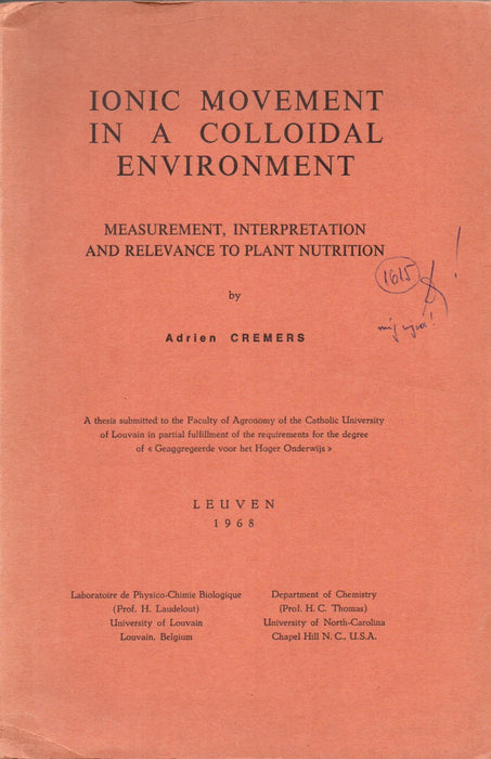 Ionic Movement in a Colloidal Environment