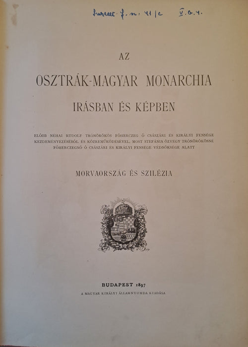 Az Osztrák-Magyar Monarchia írásban és képben XIV. - Morvaország és Szilézia