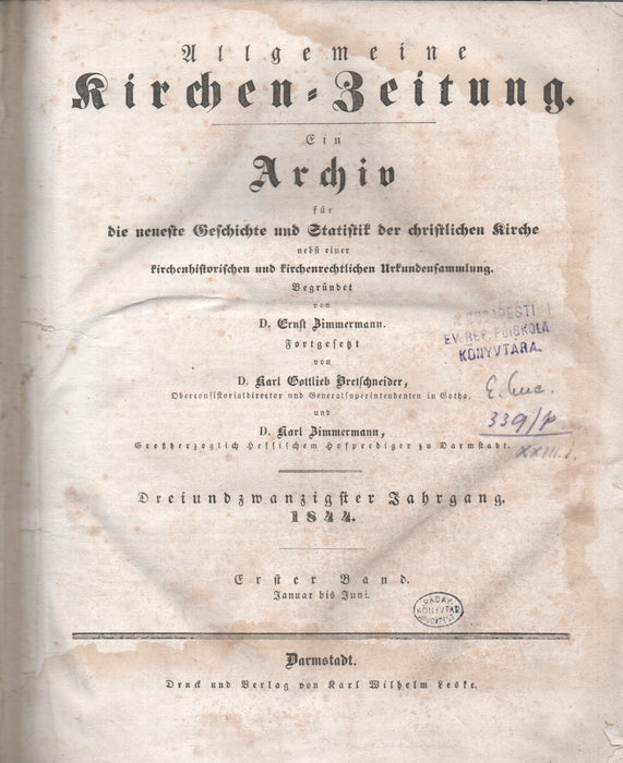 Allgemeine Kirchenzeitung - Theologisches Literaturblatt