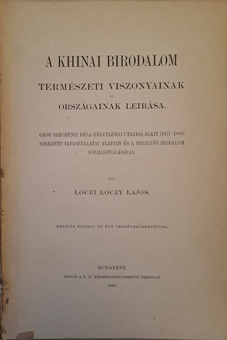 A khinai birodalom természeti viszonyainak és országainak leírása