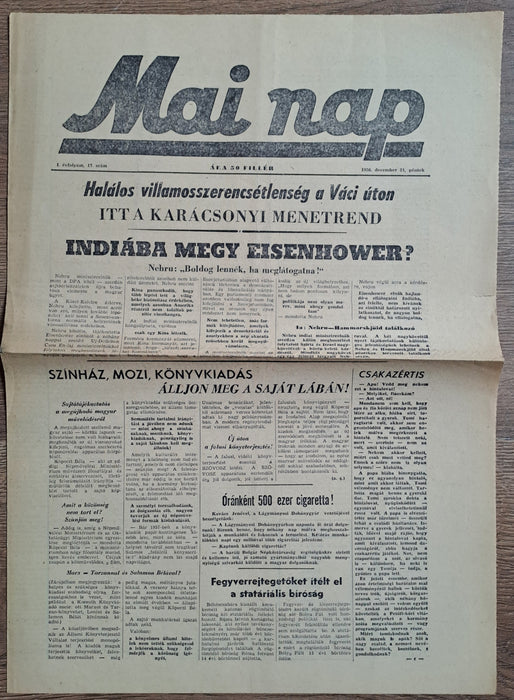 Mai Nap I. évfolyam 17. szám 1956. december 21.