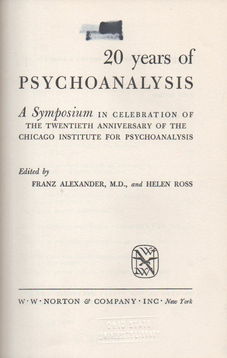 20 Years of Psychoanalysis