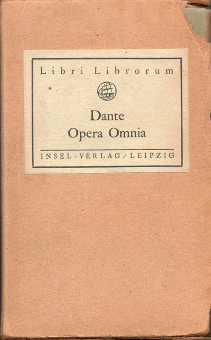 Dantis Alagherii Opera Omnia I-II.