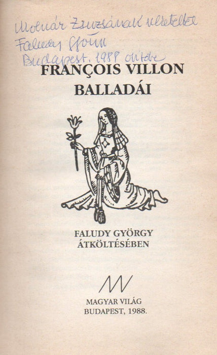 Francois Villon balladái Faludy György átköltésében