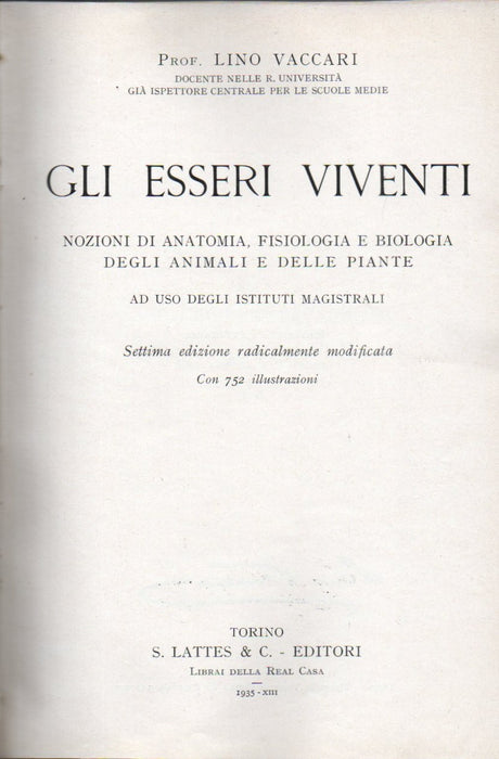 Gli esseri viventi