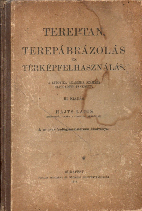 Tereptan, terepábrázolás és térképfelhasználás