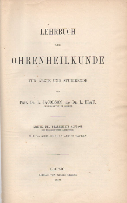 Lehrbuch der Ohrenheilkunde