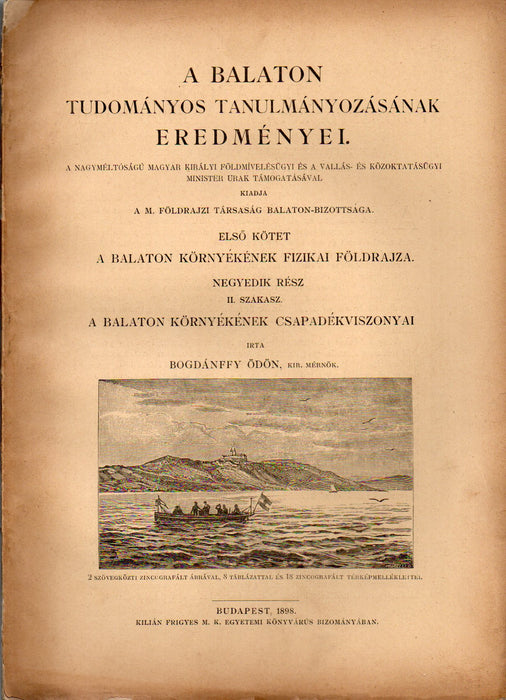 A Balaton tudományos tanulmányozásának eredményei I/4/II.