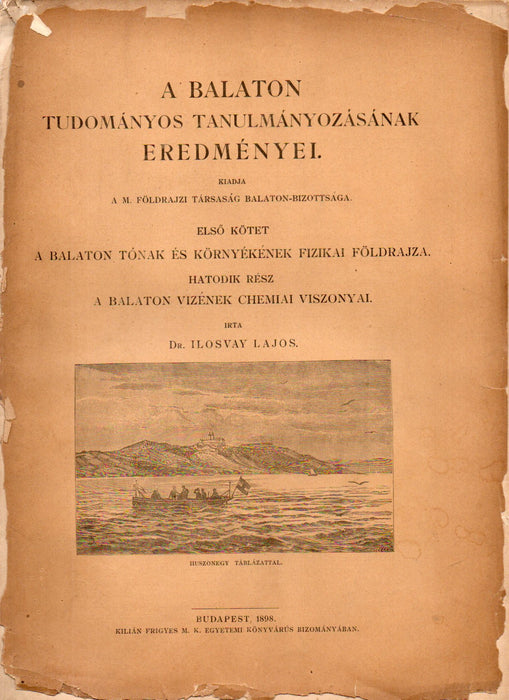 A Balaton tudományos tanulmányozásának eredményei I/6.