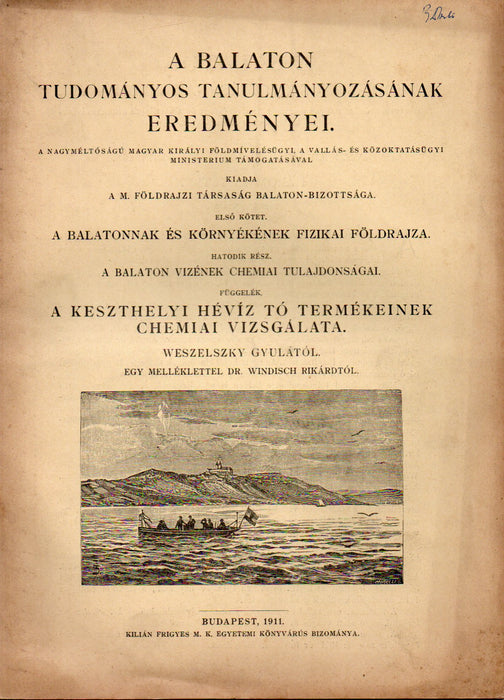A Balaton tudományos tanulmányozásának eredményei I/6. Függelék