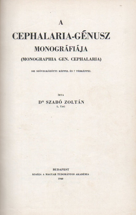 A Cephalaria-génusz monográfiája