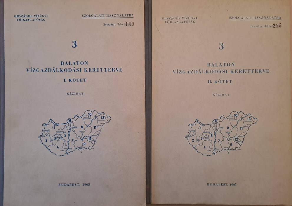 Balaton vízgazdálkodási keretterve I-II.