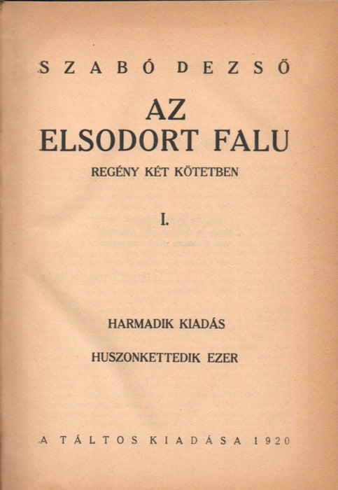 Az elsodort falu I-II.