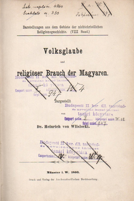 Volksglaube und religiöser Brauch der Magyaren