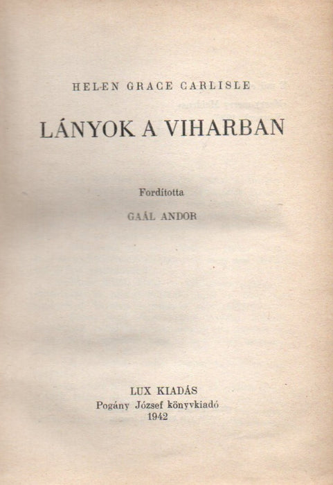 Lányok a viharban