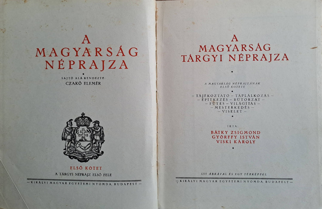 A magyarság néprajza I-II.: A magyarság tárgyi néprajza I-II.