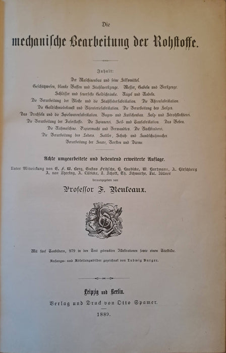 Das Buch der Erfindungen, Gewerbe und Industrien VI. Die mechanische Bearbeitung der Rohstoffe