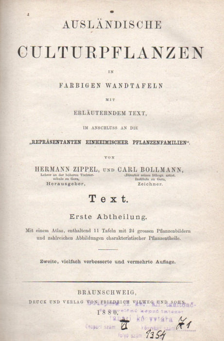 Ausländische Kulturpflanzen in farbigen Wandtafeln - Text I-III.