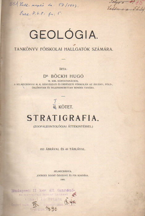 Geológia II. Stratigrafia 1-2.