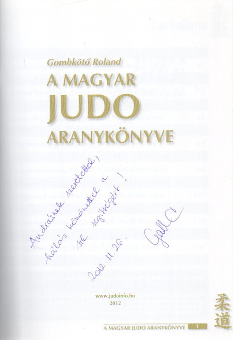 A magyar judo aranykönyve