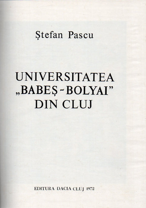 Universitatea "Babes-Bolyai" din Cluj