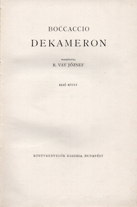 Dekameron I-III.