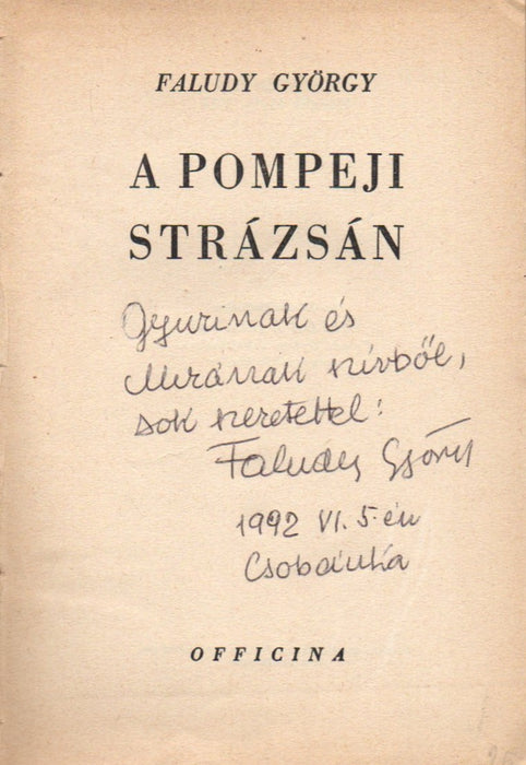 A pompeji strázsán - Őszi harmat után